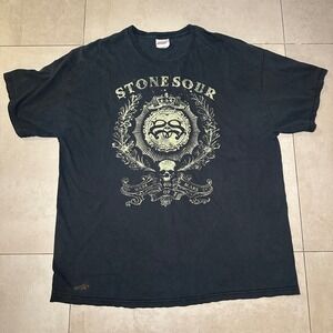 Stone‎ Sour Band T Shirt Mens Large Made of Scars Black Hanes Streetwear Rock